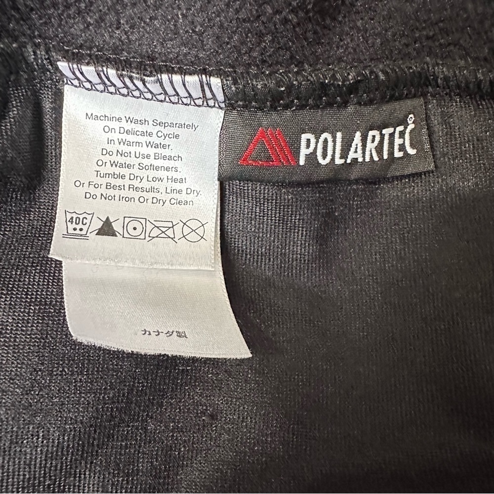 Eddie Bauer Black PolarTec Fleece Zip Up Jacket Size L - Picture 5 of 9